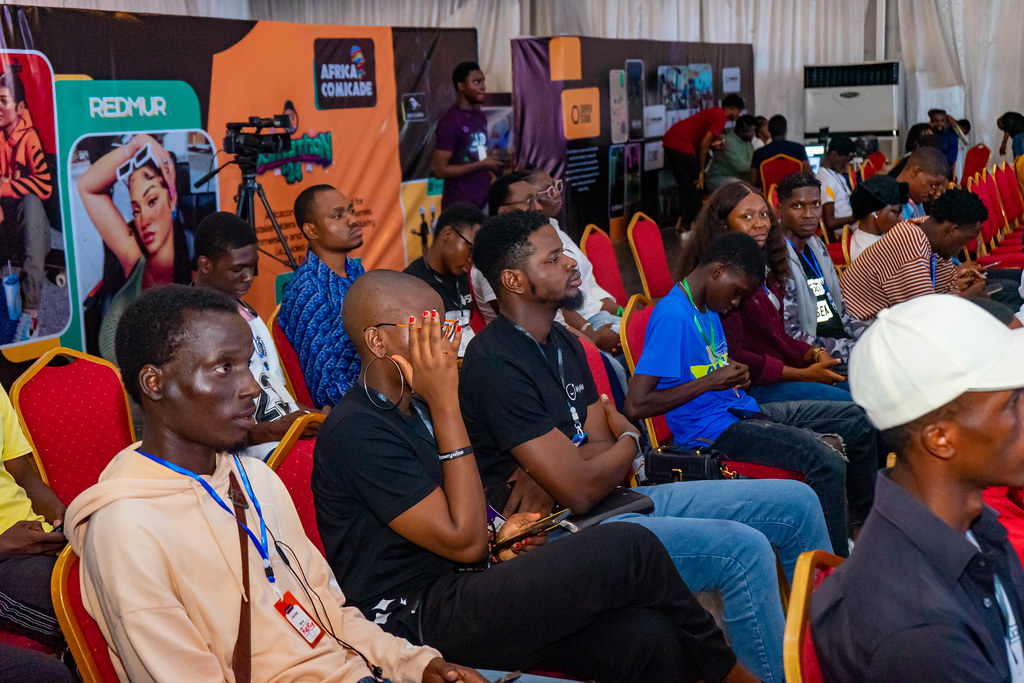 Panel speakers discussing the future of African video games