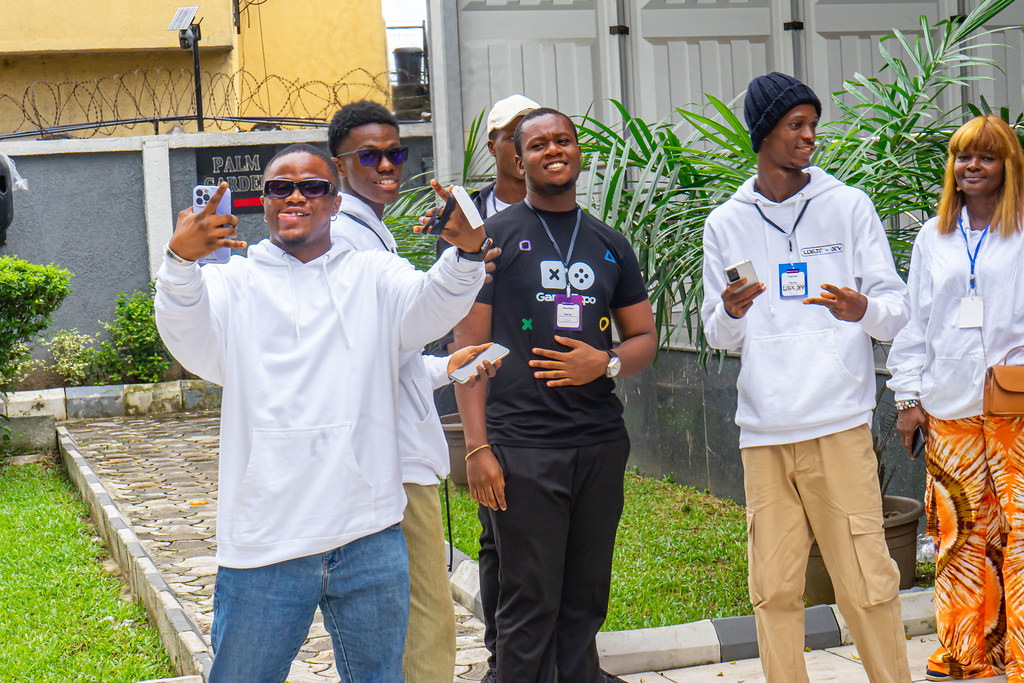 Gaming creators and participants celebrating together