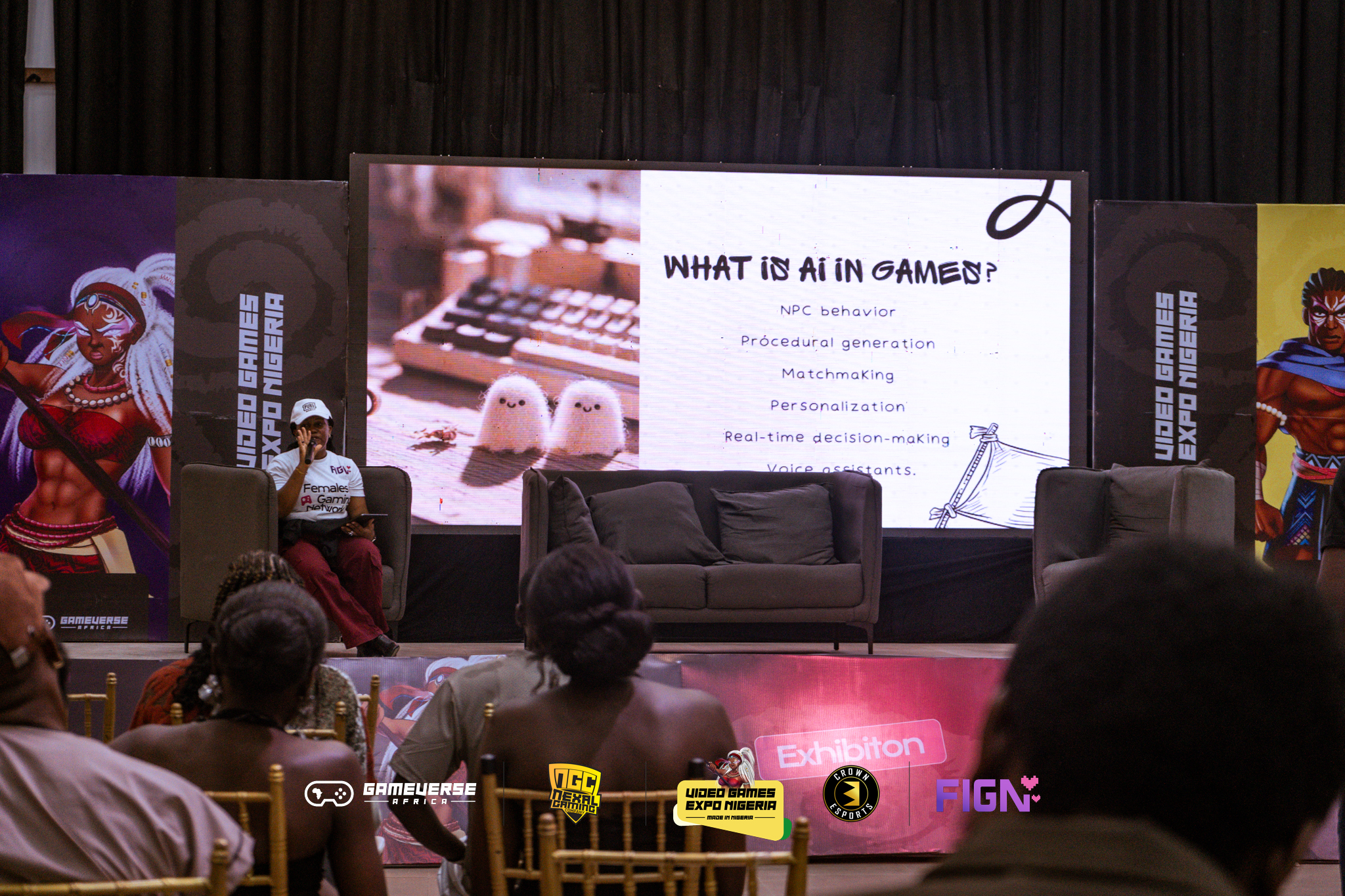 AI in games session by Females Gaming Network speaker